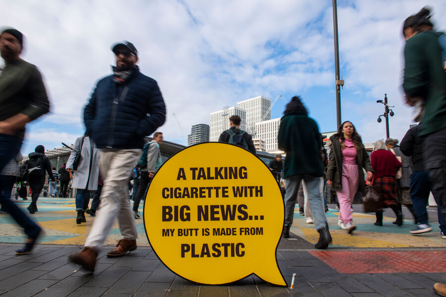 cigarette butt billboard